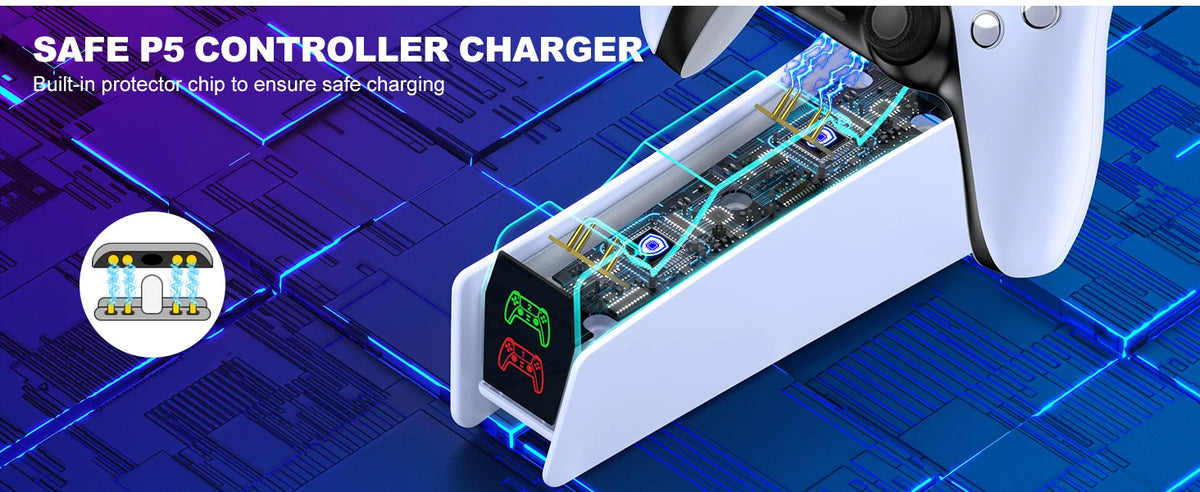 PS5 Dual Controller Charging Station with LED image 14