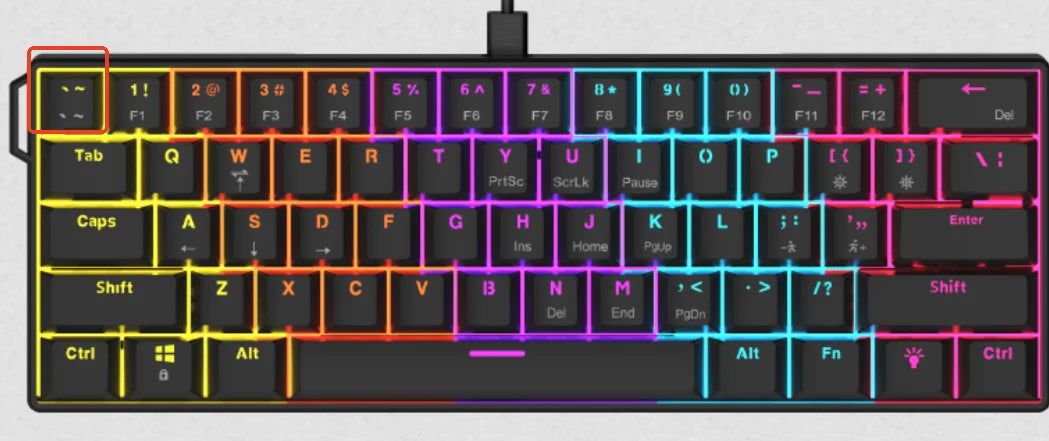 AJAZZ NK61 60% RGB Wired Mechanical Gaming Keyboard - Grey