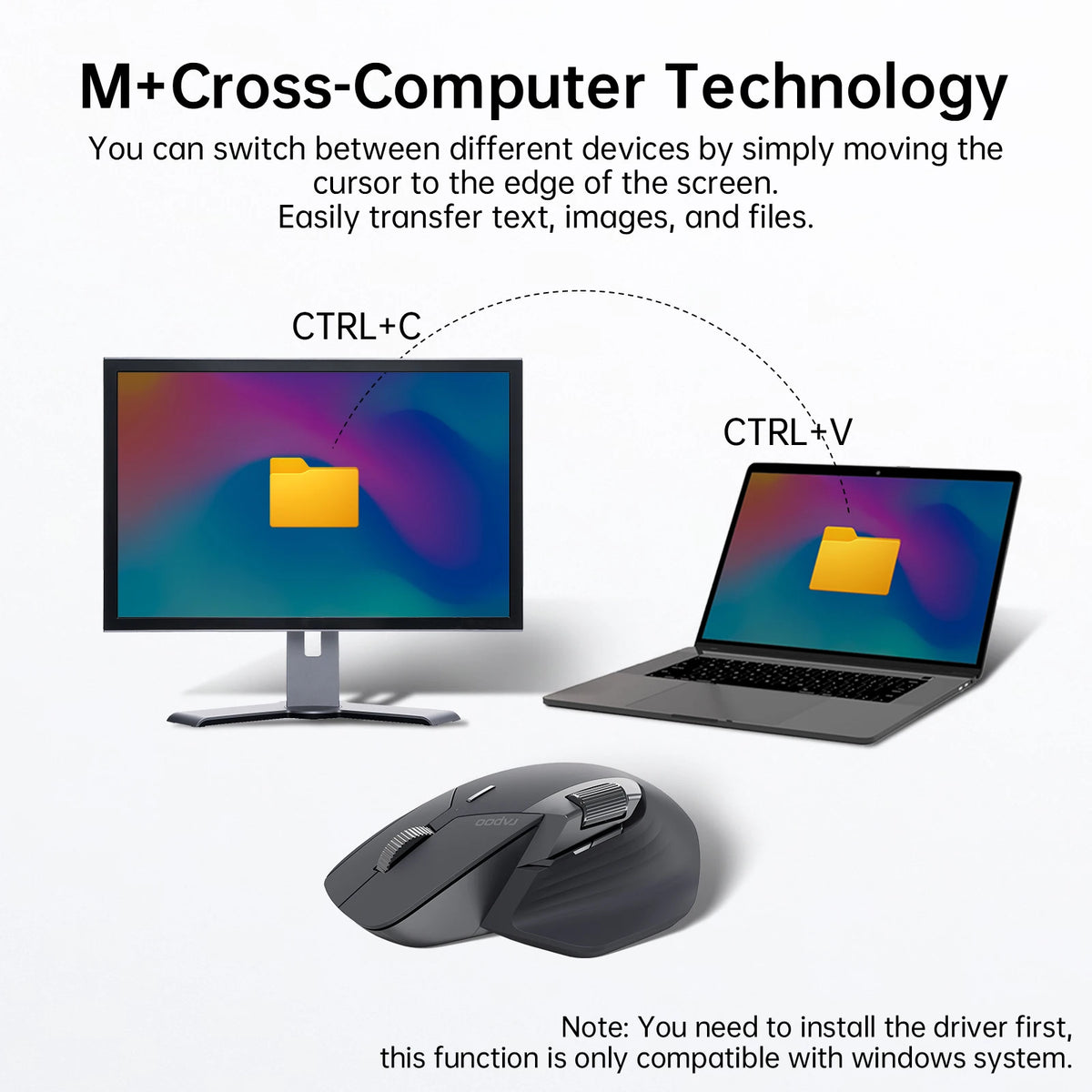 Rapoo MT760 Wireless Rechargeable Mouse - Gray