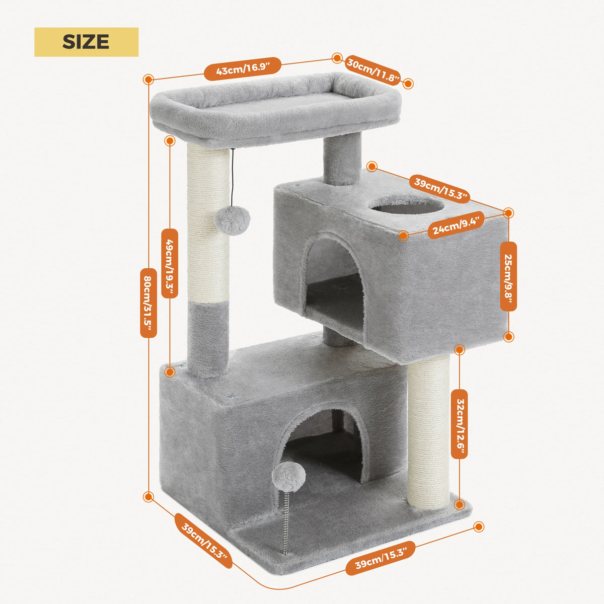 Large Multi-Level Cat Tree Tower for Indoor Cats image 33
