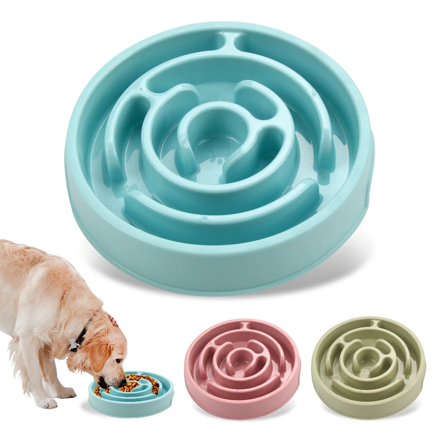Dog Slow Feeder Bowl – Non-Slip Anti-Gulping Design