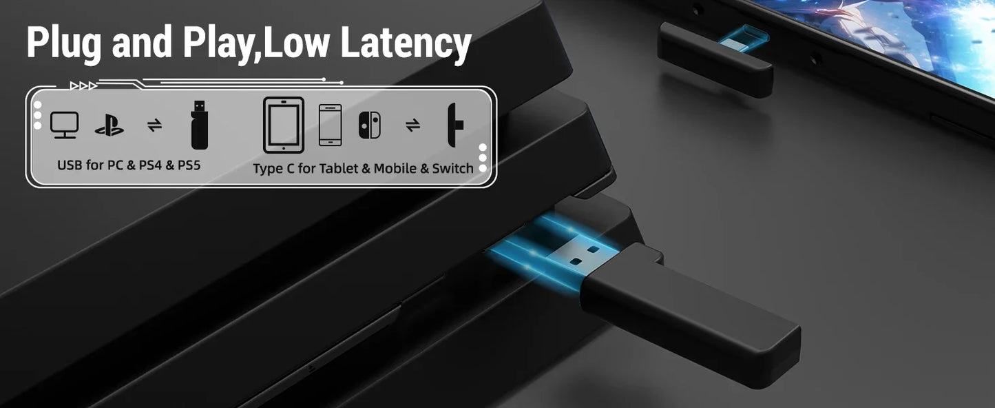 Attack Shark L80 Pro Wireless Gaming Headset (2.4G/BT/Wired) image 9