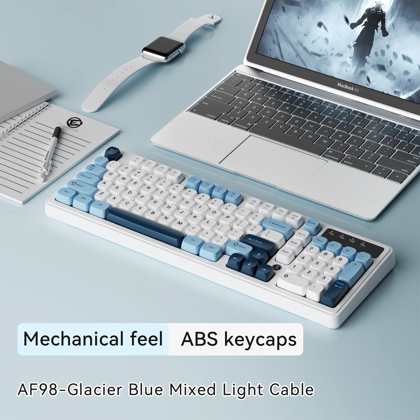 AJAZZ AF98 Wireless Mechanical-Feel Keyboard image 10