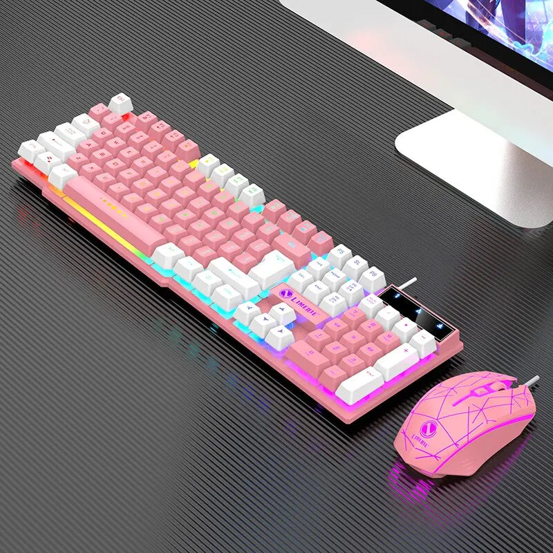 Tri-Color Gaming Keyboard & Mouse Combo - Silent Mech-Feel image 10
