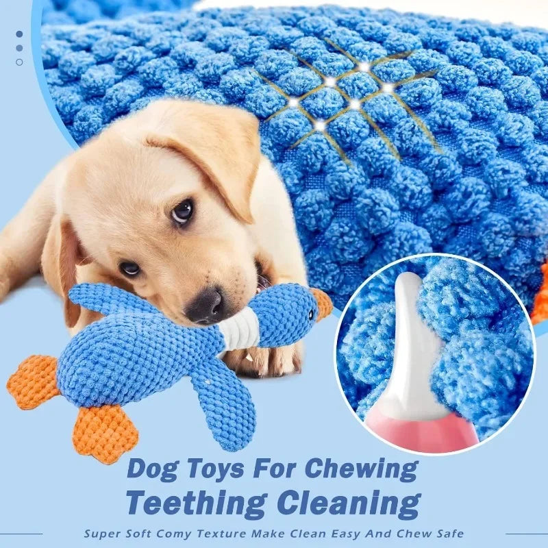 Blue Goose Plush Dog Toy (Tough Double-Color Design) image 3