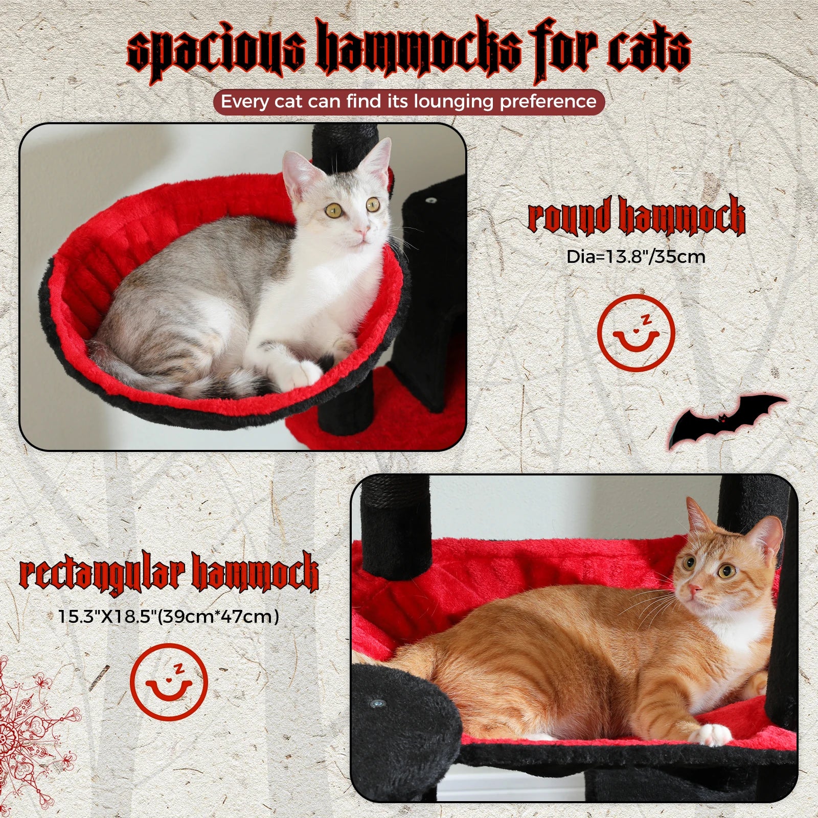 Tall Cat Tree Tower for Indoor Cats with Large Platforms image 5