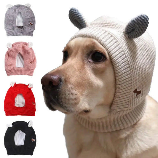 Quiet Dog Ear Muffs – Noise Protection Knitted Cover