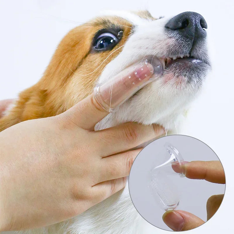 Soft Pet Finger Toothbrush for Dogs & Cats
