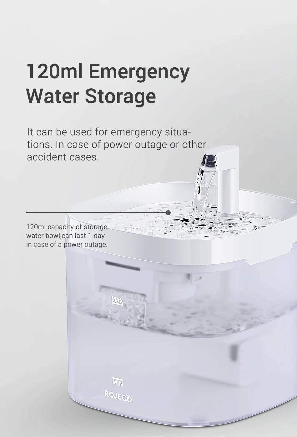ROJECO Smart Automatic Cat Water Fountain image 13