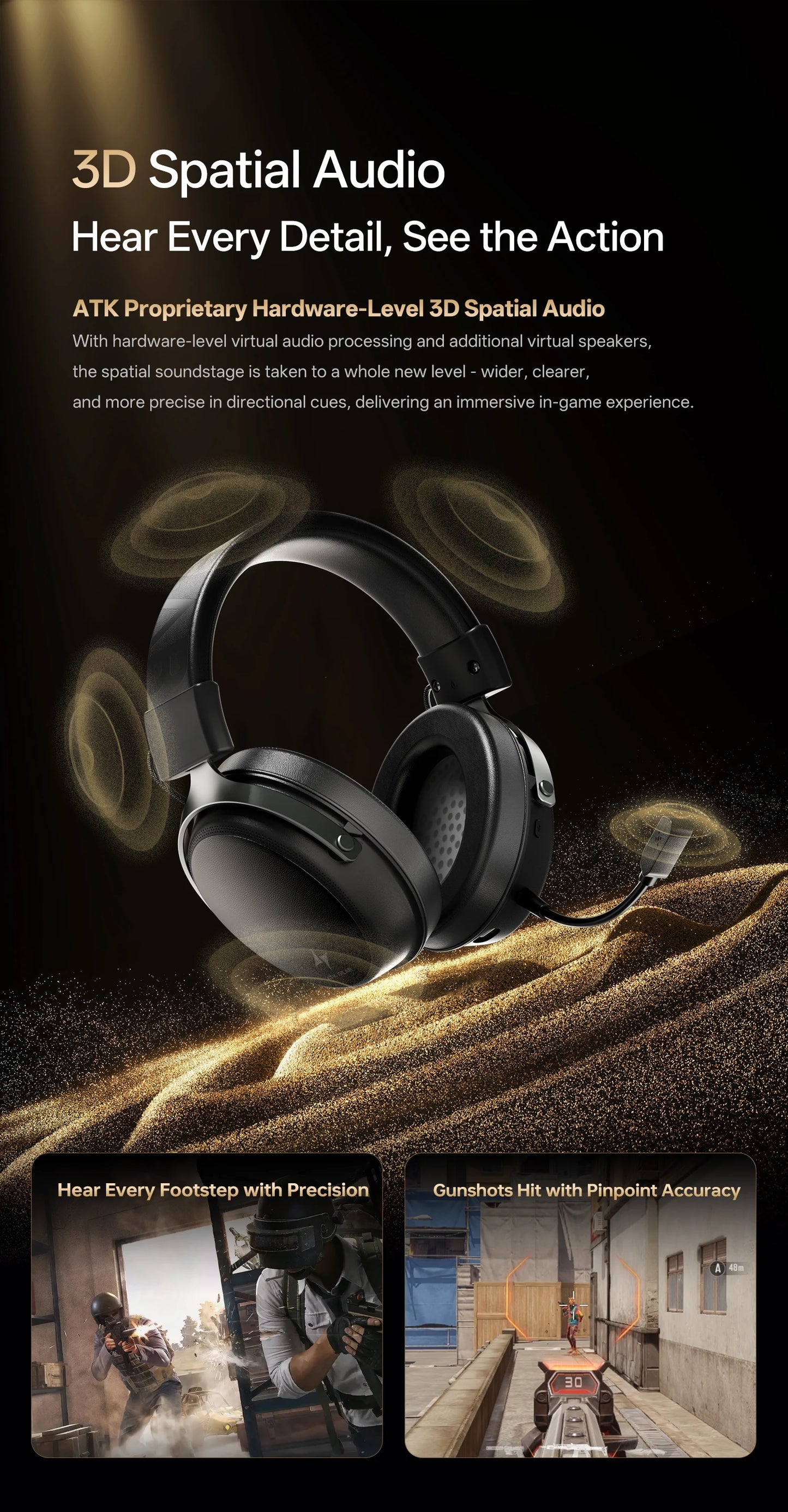 ATK M1 Tri-Mode Wireless Gaming Headset for PS5 & PC image 43