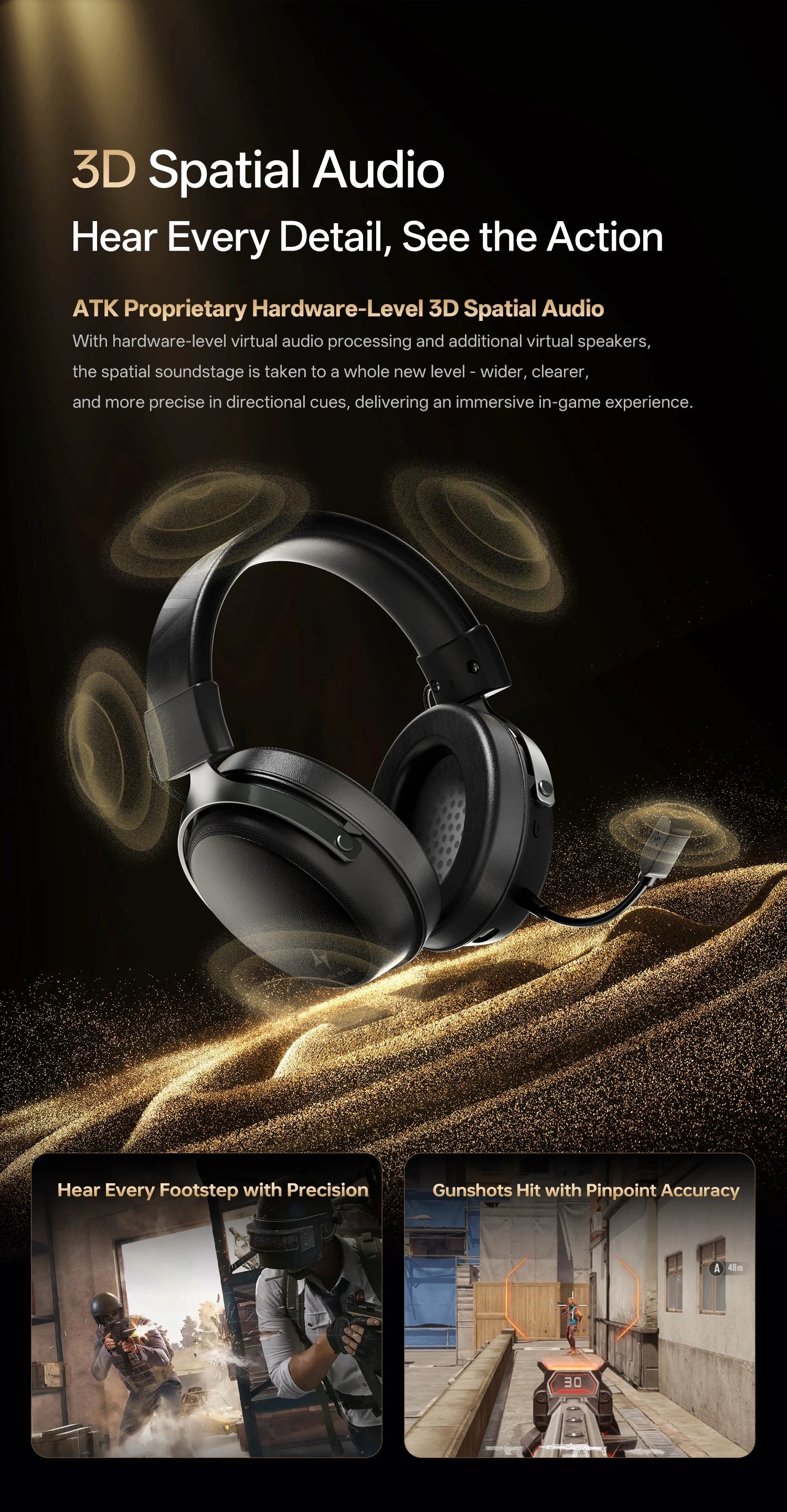 ATK M1 Tri-Mode Wireless Gaming Headset for PS5 & PC image 43