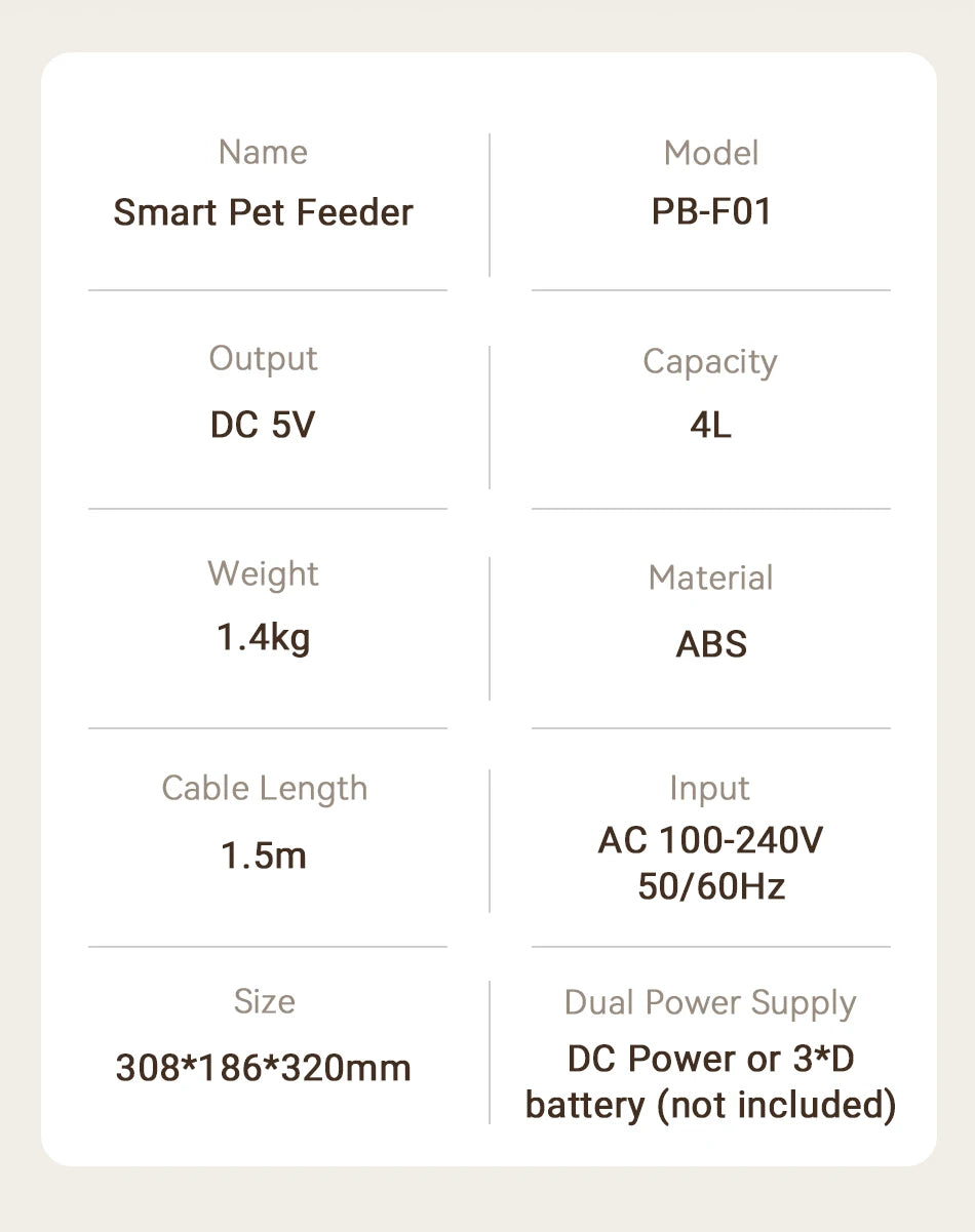 ROJECO Automatic Cat Feeder With 1080P HD Camera Video Smart Cat
