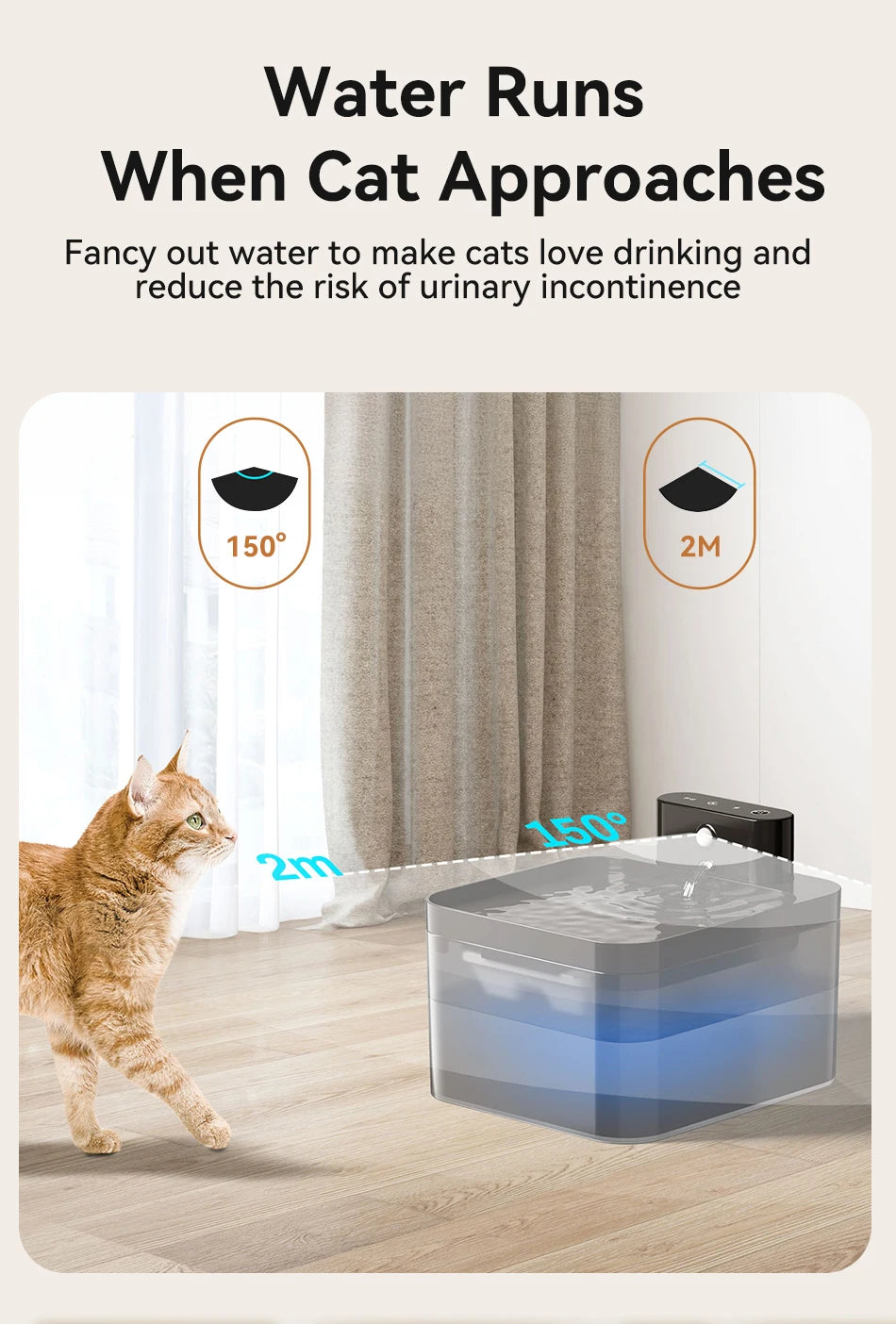 ROJECO Wireless Automatic Cat Water Fountain image 10
