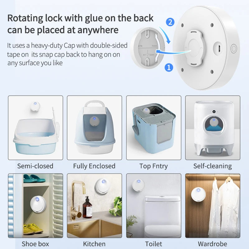ROJECO Smart Cat Litter Box Odor Purifier image 4