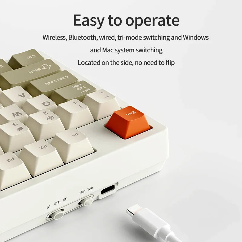 AJAZZ AK35I V3 Max Tri-Mode Wireless Gaming Keyboard - Purple