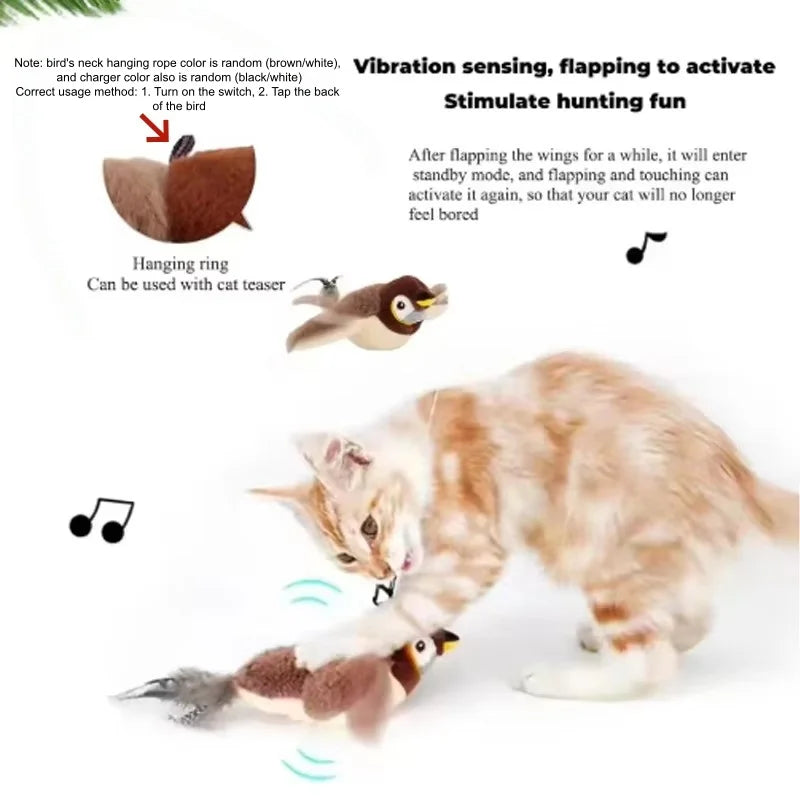 New Simulated Bird Cat Toy Interactive Toys Dog Rechargeable