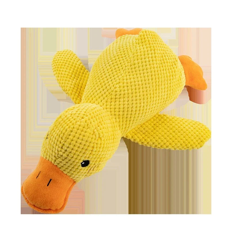 Plush Sleeping Duck Dog Toy – Bite-Resistant Design