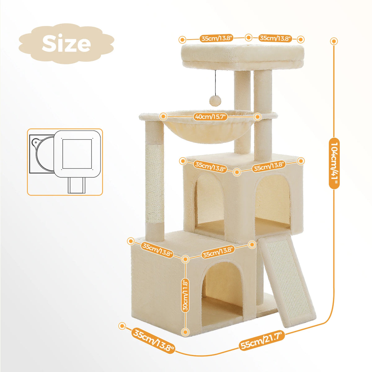 Large Multi-Level Cat Tree Tower for Indoor Cats image 35