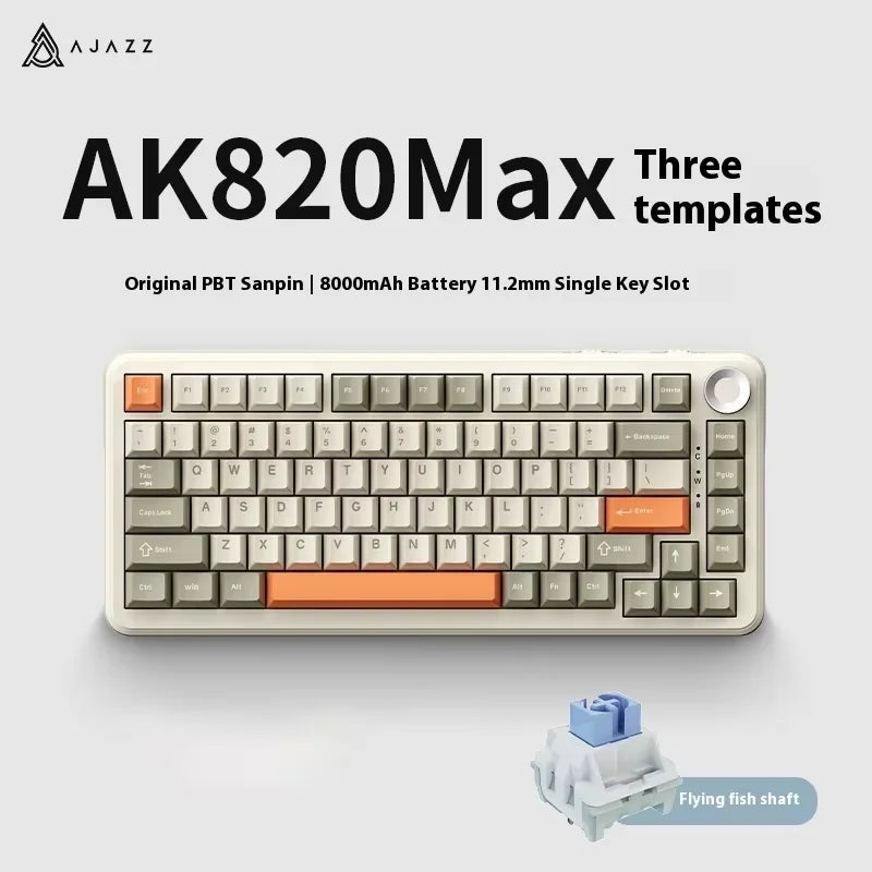 AJAZZ AK820 Max Tri-Mode Mechanical Gaming Keyboard - Gift Switch