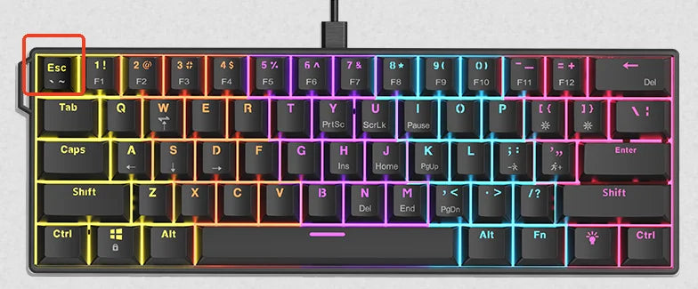 AJAZZ NK61 60% RGB Wired Mechanical Gaming Keyboard - Blue