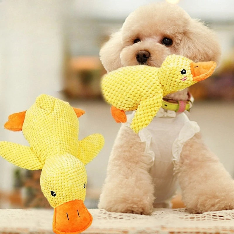 Plush Sleeping Duck Dog Toy for Small & Large Dogs