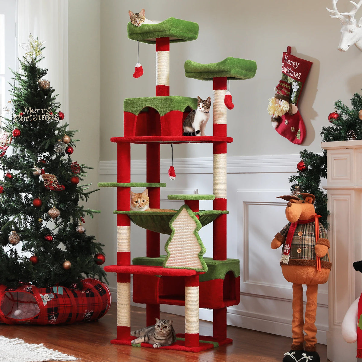 Large Cat Tree Tower for Indoor Cats with Sisal Posts image 19