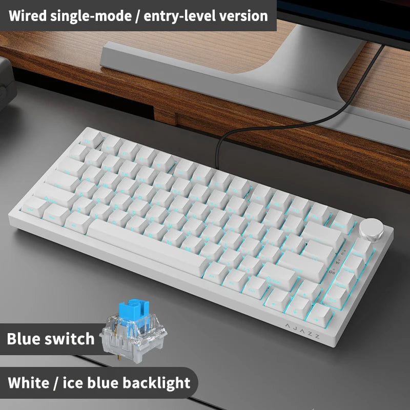 AJAZZ AK820 Mechanical Gaming Keyboard 75% - Red White