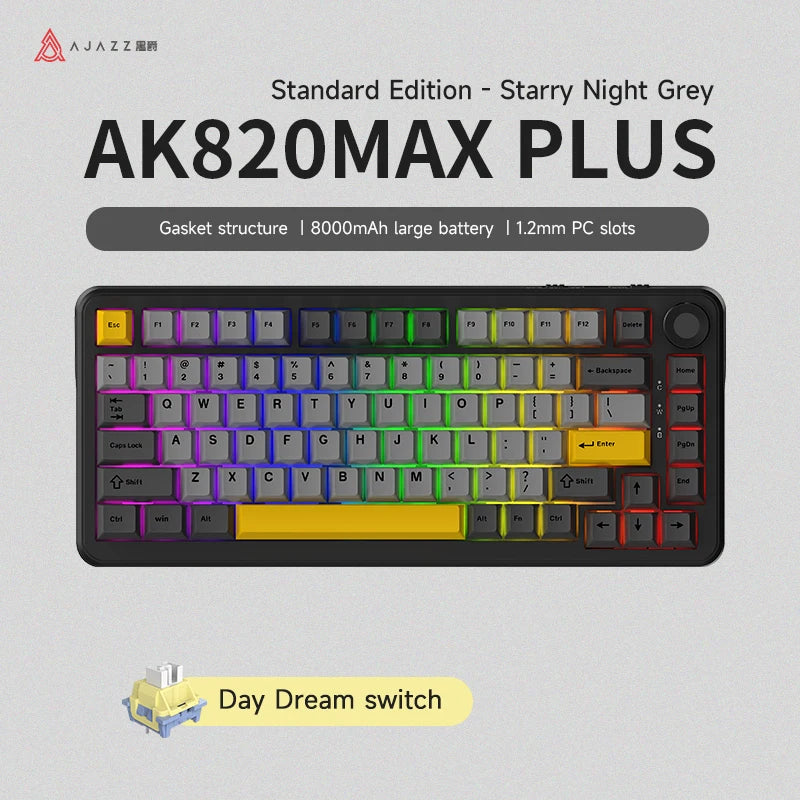 AJAZZ AK820 Max Tri-Mode Mechanical Gaming Keyboard image 22