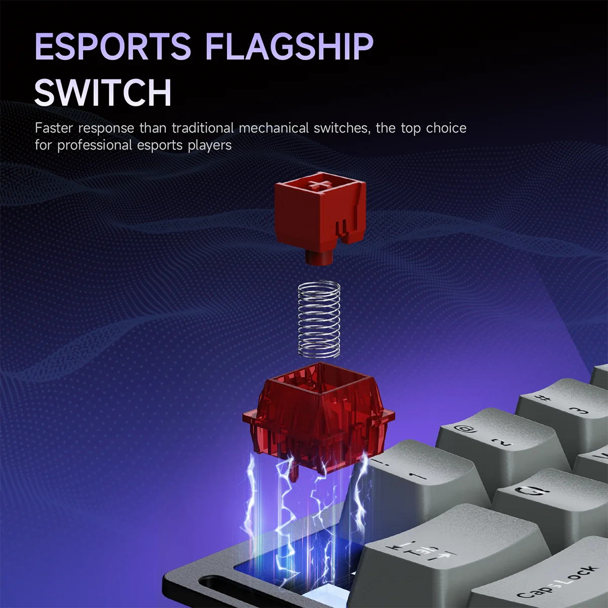 AJAZZ AK029 One-Handed Magnetic Gaming Keyboard - White