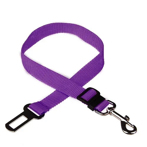 Adjustable Pet Car Seat Belt for Dogs & Cats - Red