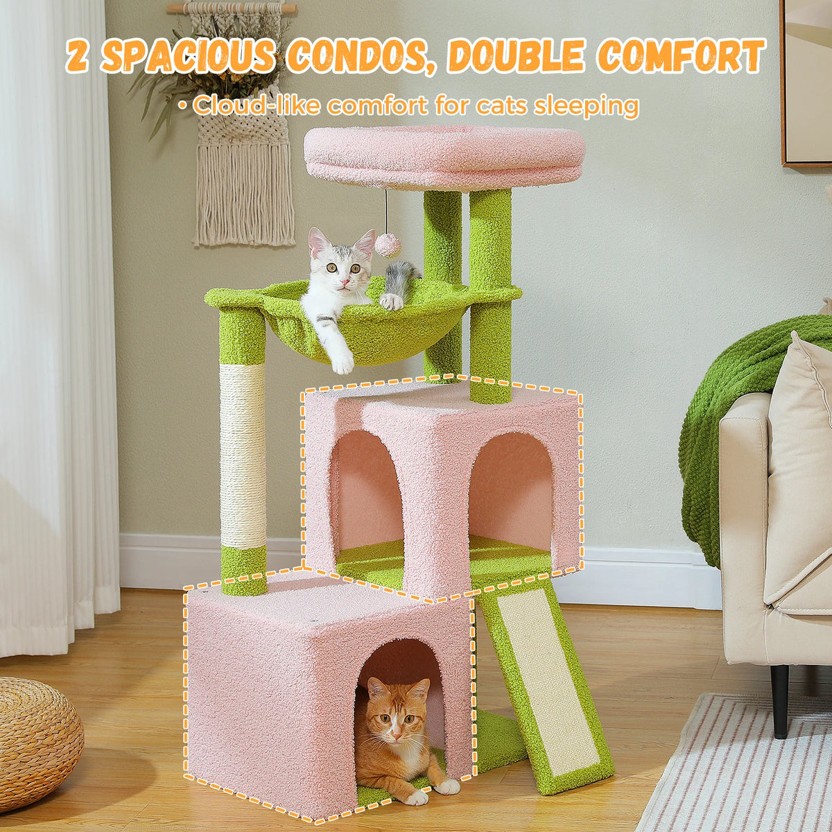 Large Multi-Level Cat Tree Tower for Indoor Cats image 2