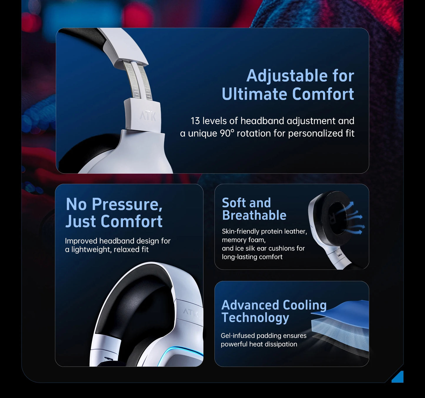 ATK M1 Tri-Mode Wireless Gaming Headset for PS5 & PC image 11