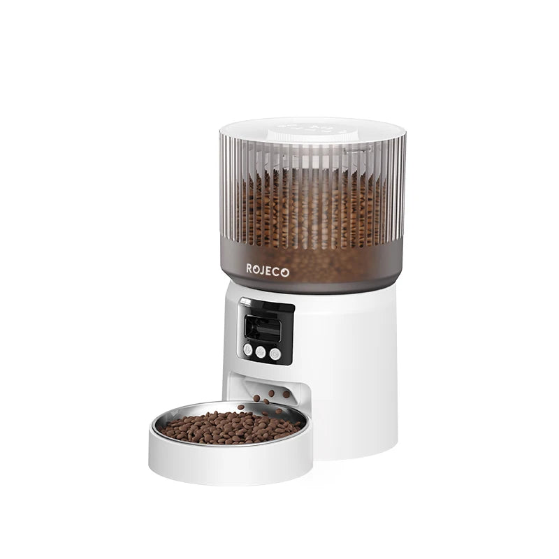 ROJECO Automatic Cat Feeder With 1080P HD Camera Video Smart Cat