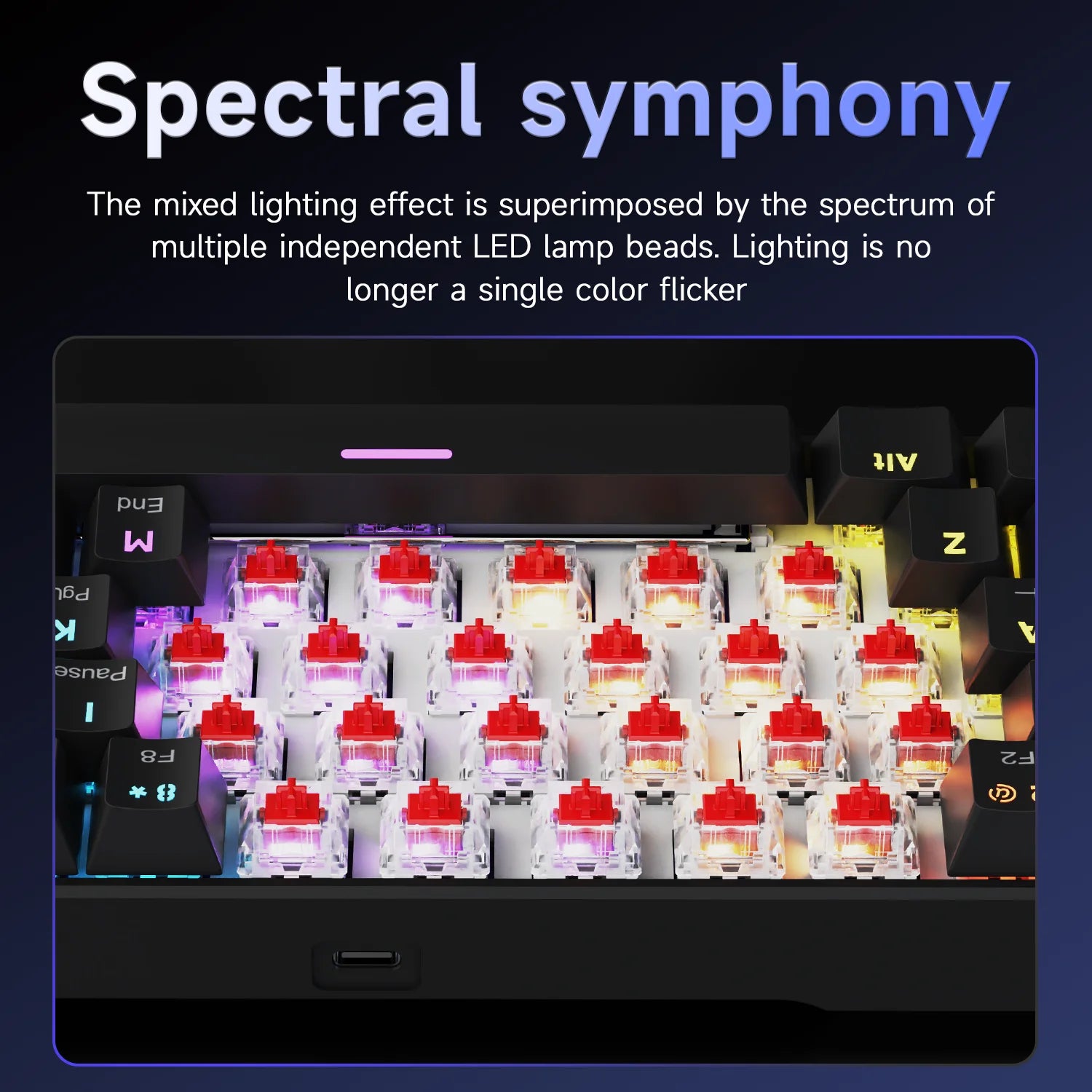 AJAZZ NK61 60% RGB Wired Mechanical Gaming Keyboard - Black