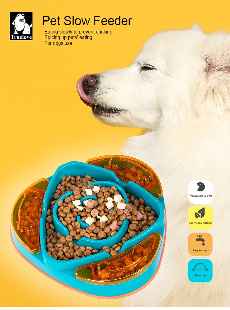Truelove Slow Feeder Dog Bowl Non Slip Design