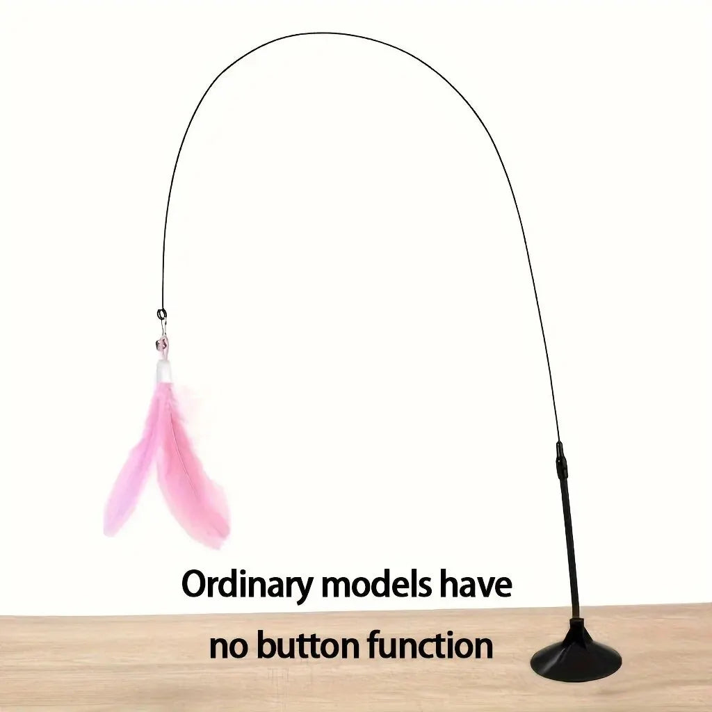 Interactive Cat Teaser Wand with Bell & Feather (Suction Base) image 10