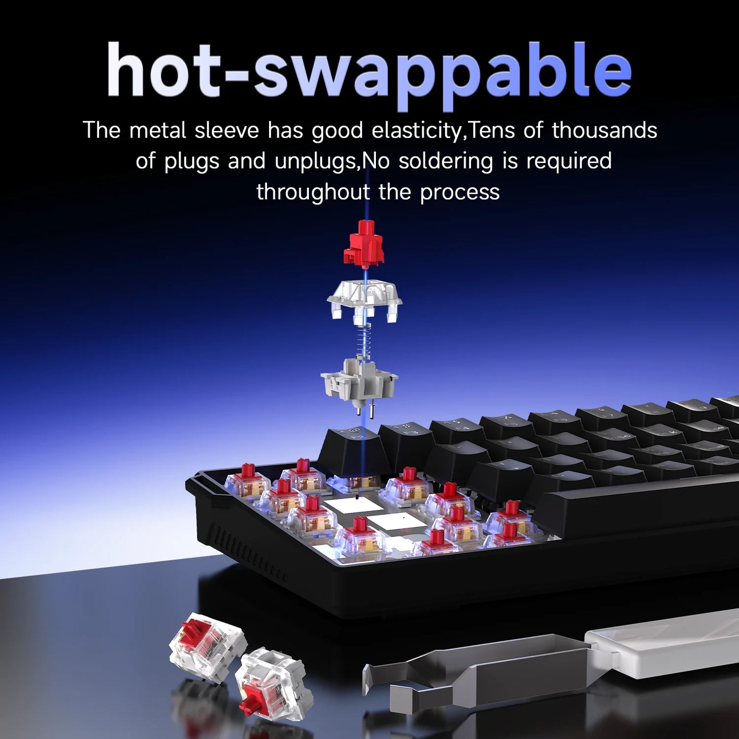 AJAZZ NK61 60% RGB Wired Mechanical Gaming Keyboard - Gray