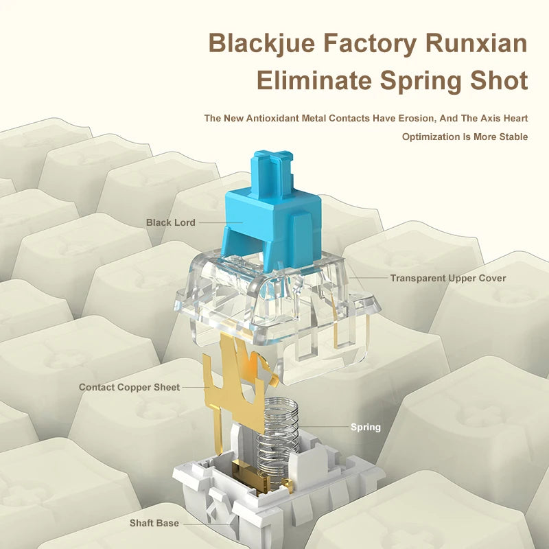 AJAZZ AK992 Wired Mechanical Keyboard 98-Key Full Layout image 6
