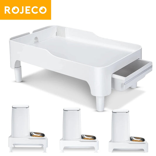 ROJECO Elevated Holder For Automatic Pet Feeders Adjustable
