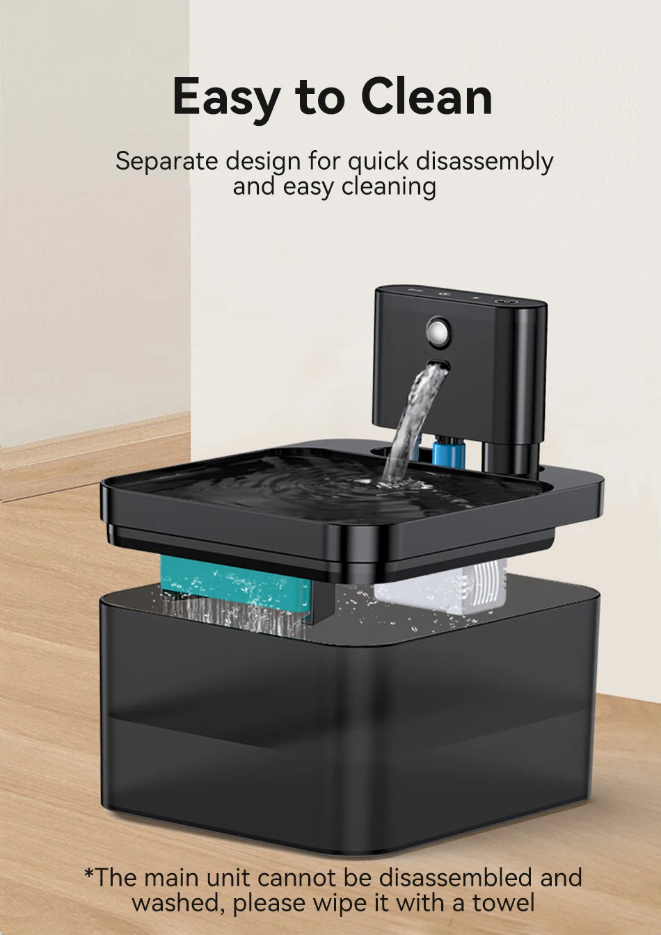 ROJECO Wireless Automatic Cat Water Fountain image 18