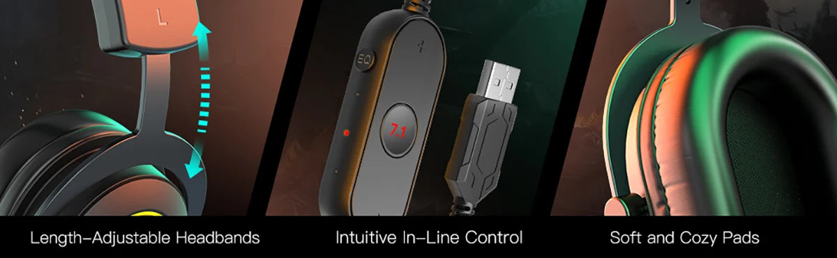 FIFINE Dynamic RGB Over-Ear Gaming Headset with Mic image 8