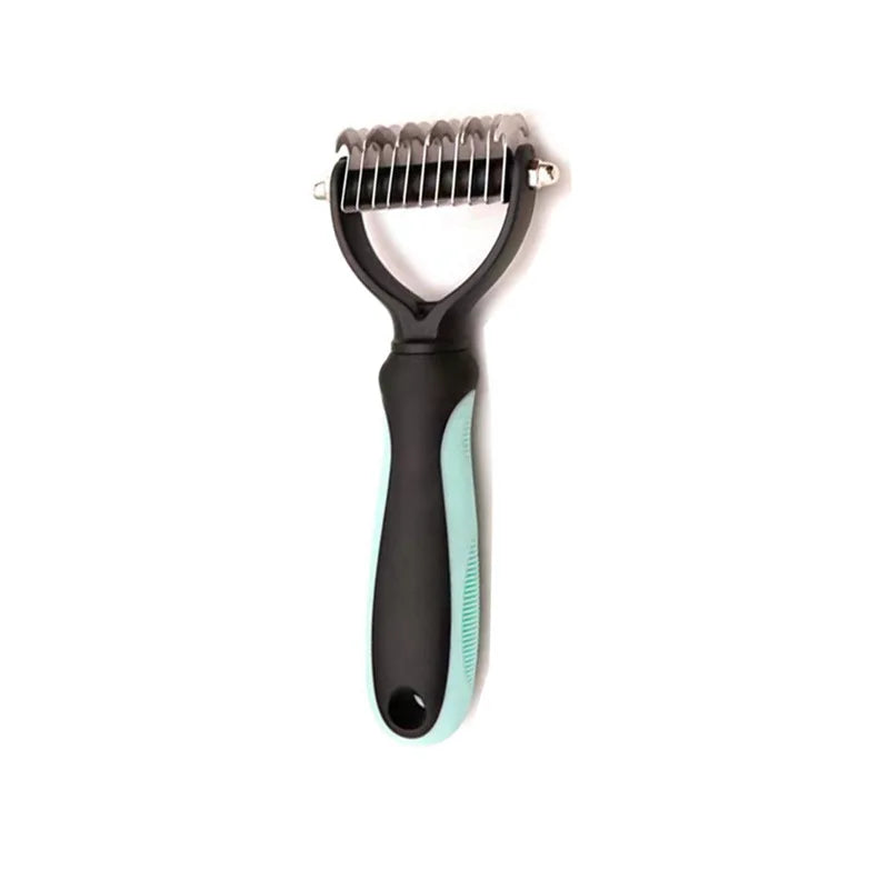 Professional Pet Deshedding Brush for Dogs & Cats - Green