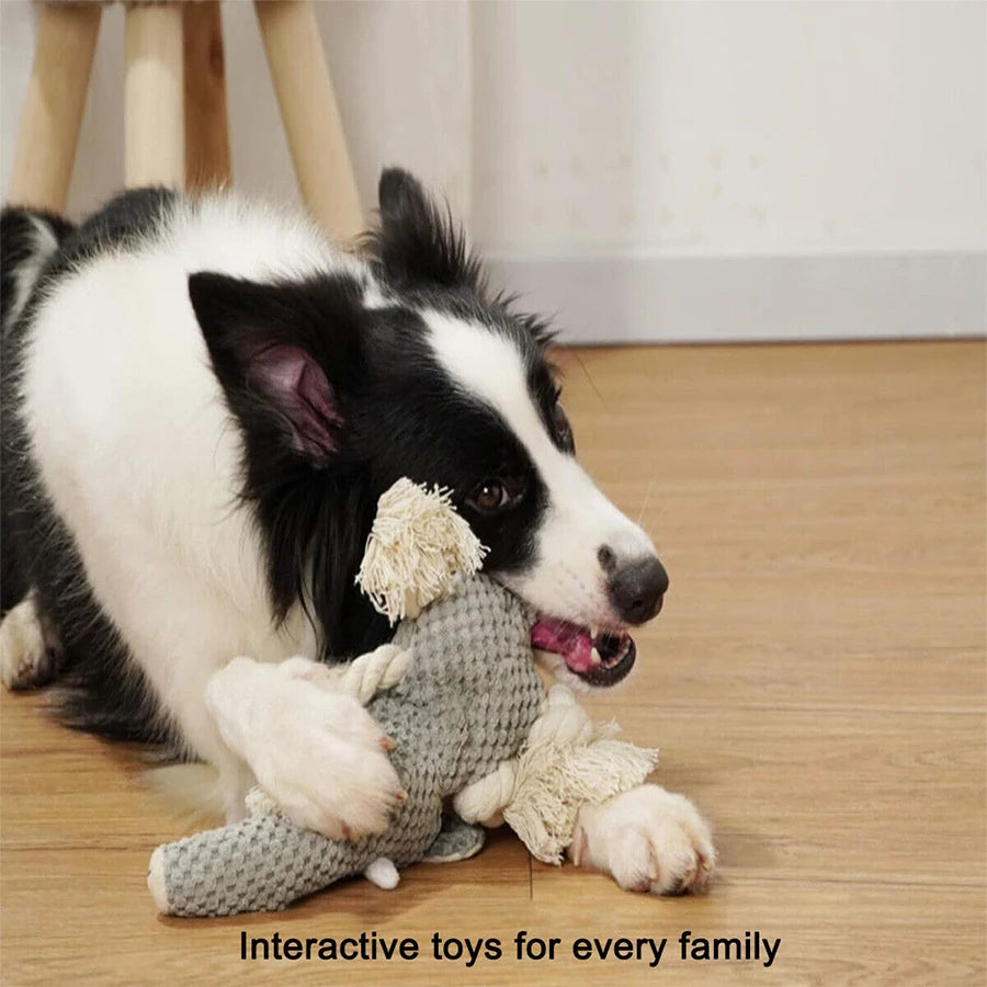 Large Bite-Resistant Plush Dog Toy with Sound image 7
