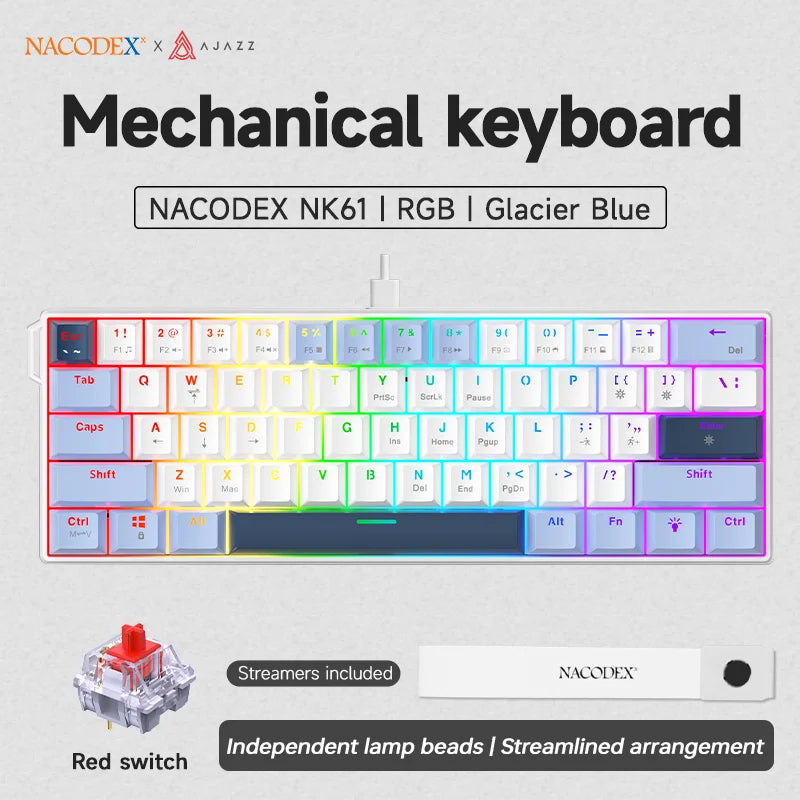 AJAZZ NK61 60% RGB Wired Mechanical Gaming Keyboard image 21