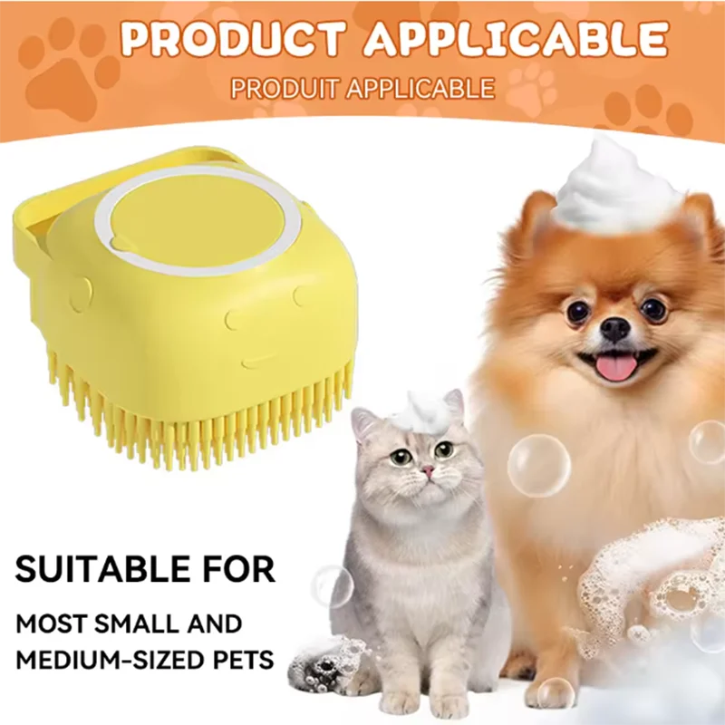 Dog Bath Massage Brush for Puppies & Large Dogs