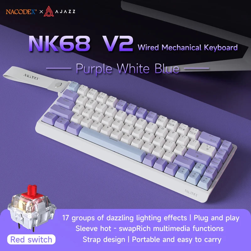 AJAZZ NK68V2 Wired Mechanical Gaming Keyboard image 12