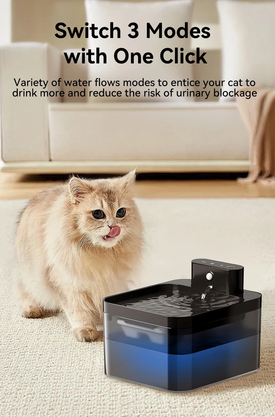 ROJECO Wireless Automatic Cat Water Fountain image 11