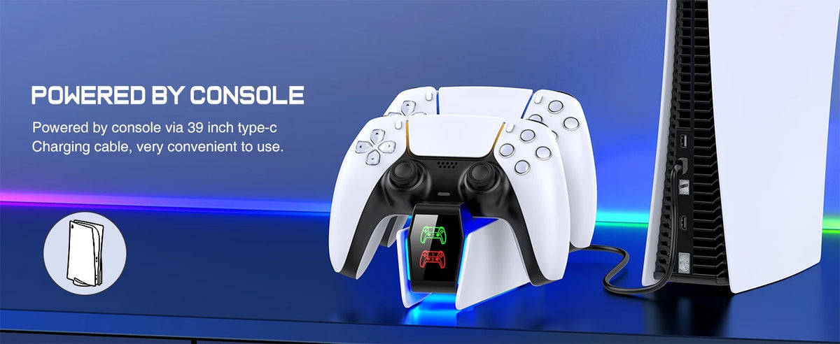 PS5 Dual Controller Charging Station with LED image 9