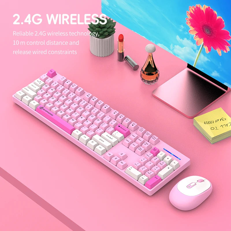 Shipadoo Wireless Gaming Keyboard & Mouse Combo - Black