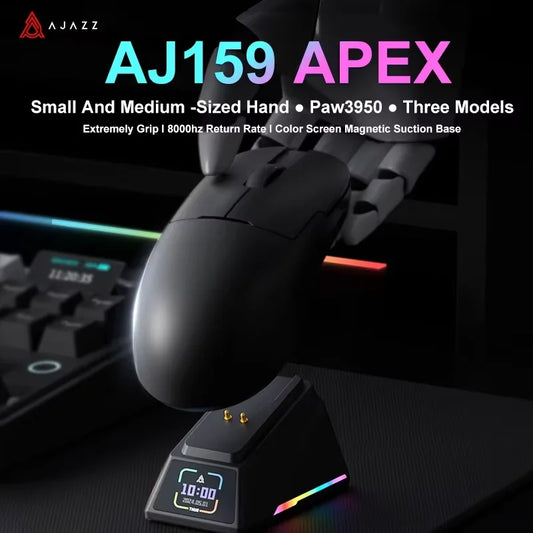 AJAZZ AJ159 Apex Wireless RGB Gaming Mouse - Black